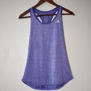 Adidas marled purple peekaboo racerback climalite tank top